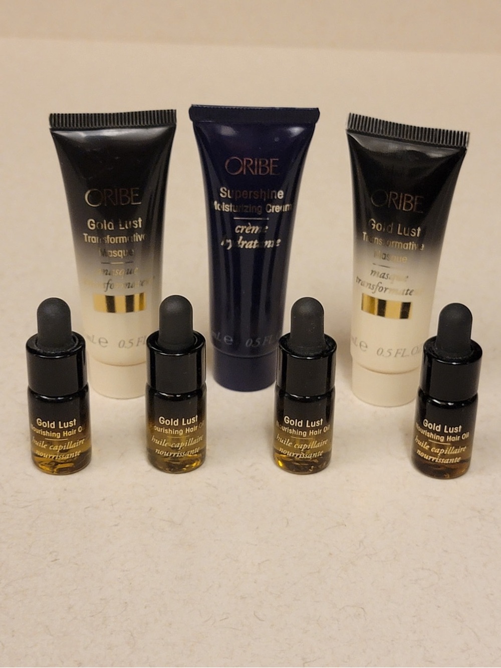 Oribe Samples - Set of 7 - Gold Lust and Supershine Moisturizing Cream